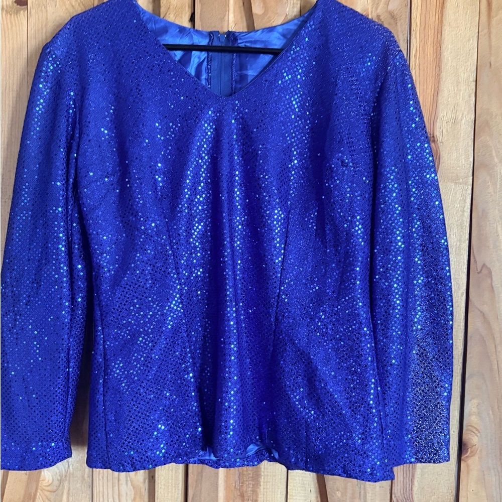 Blue Sequin Women's Top